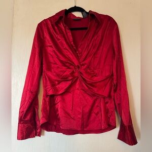 New York & company ruched blouse